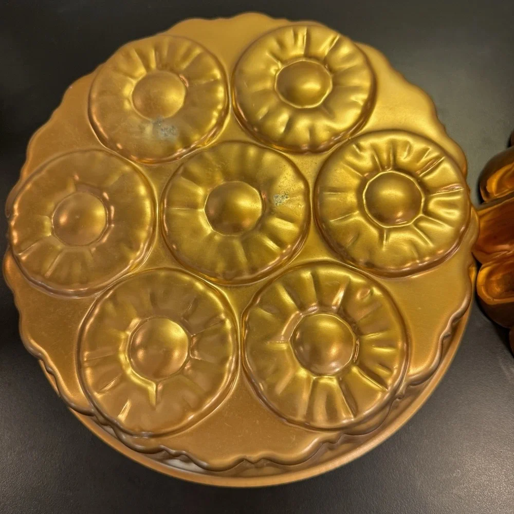 Vintage Copper Jello Mold Retro Kitchen Decor Pineapple Upside Down Cake & Fruit